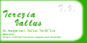 terezia vallus business card